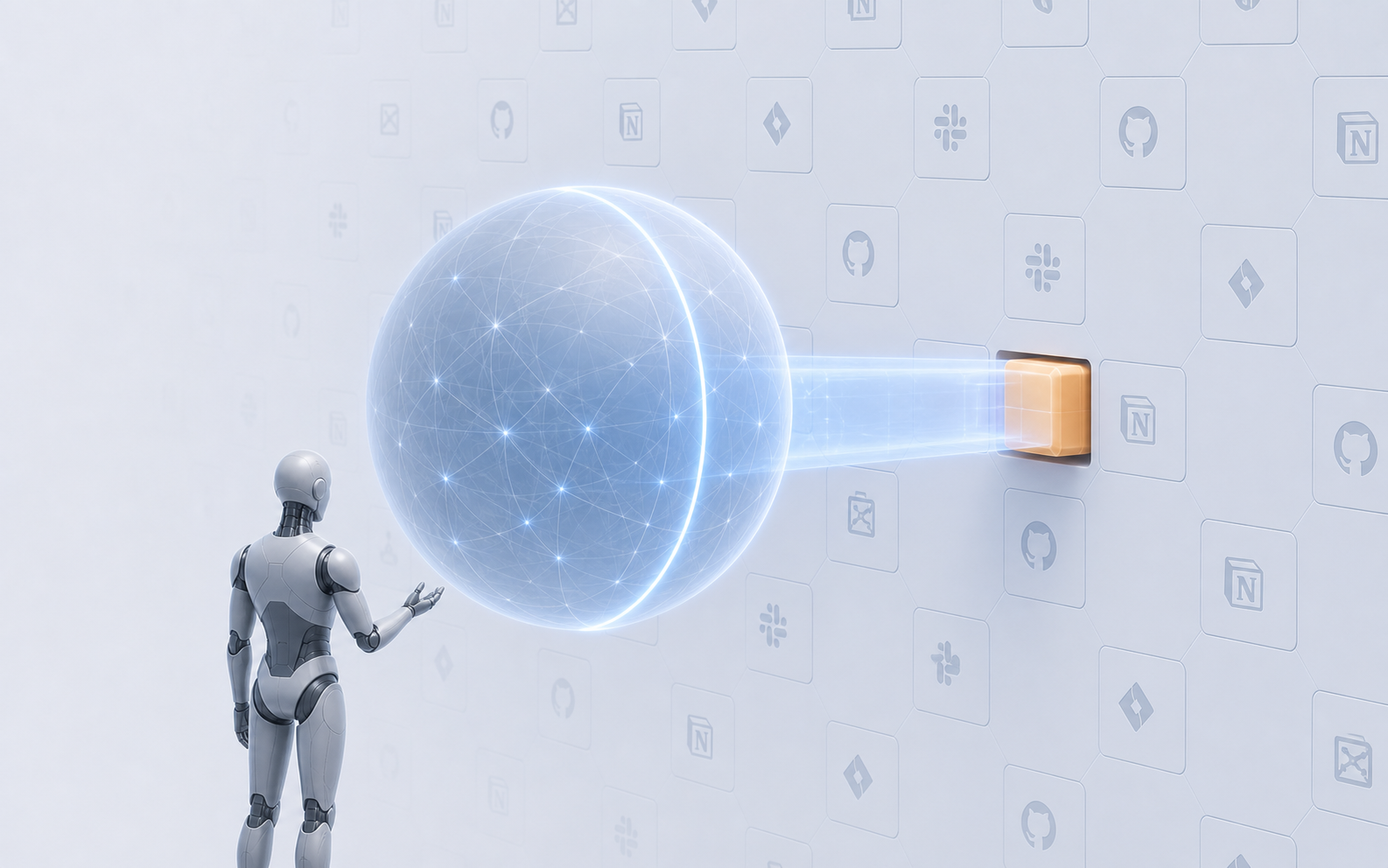 A sphere sends a signed package through the only authorized gateway